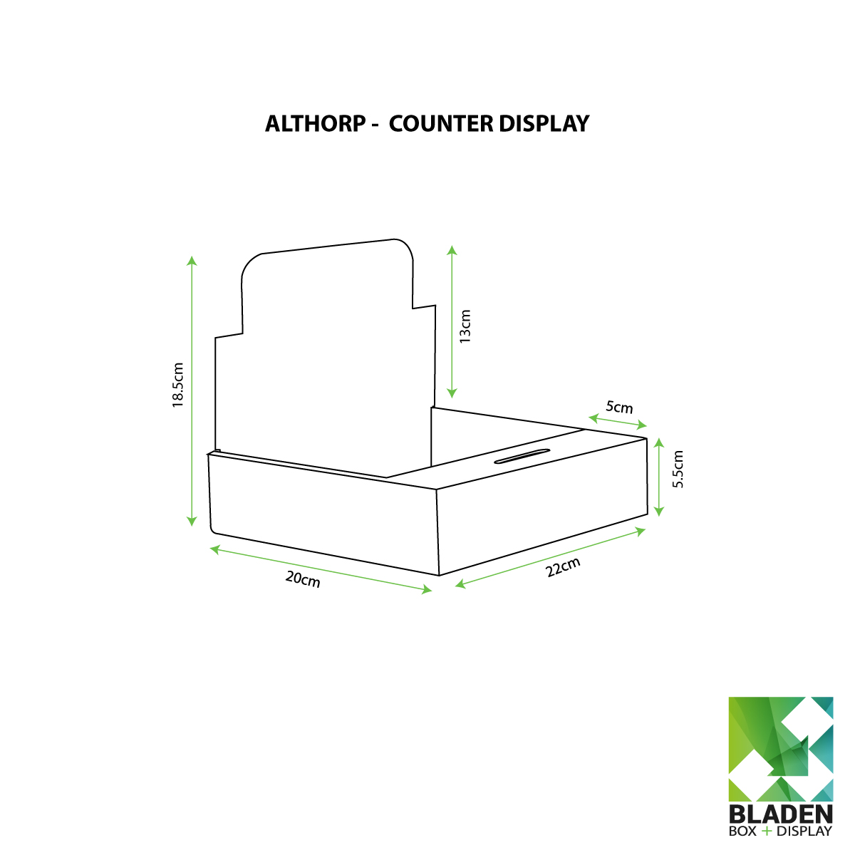 Counter Display Unit - Althorp Line Drawing
