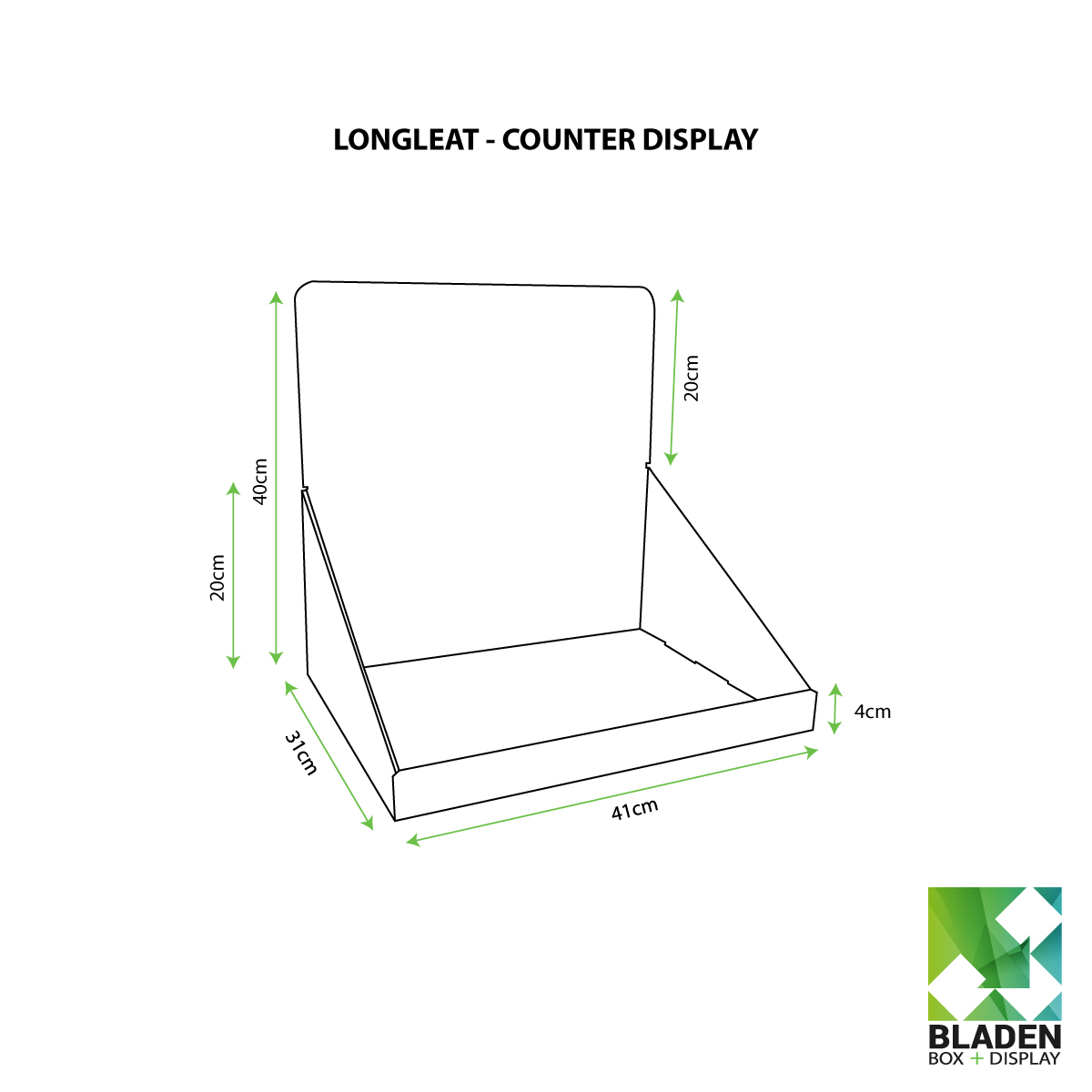 Counter Display Unit - Longleat Line Drawing