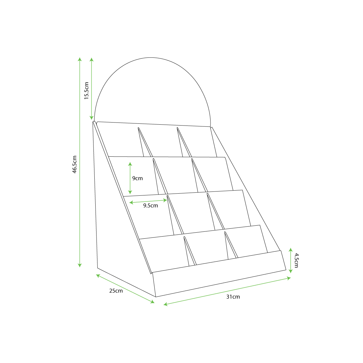 Lanlay - Cell Display - Dimensions